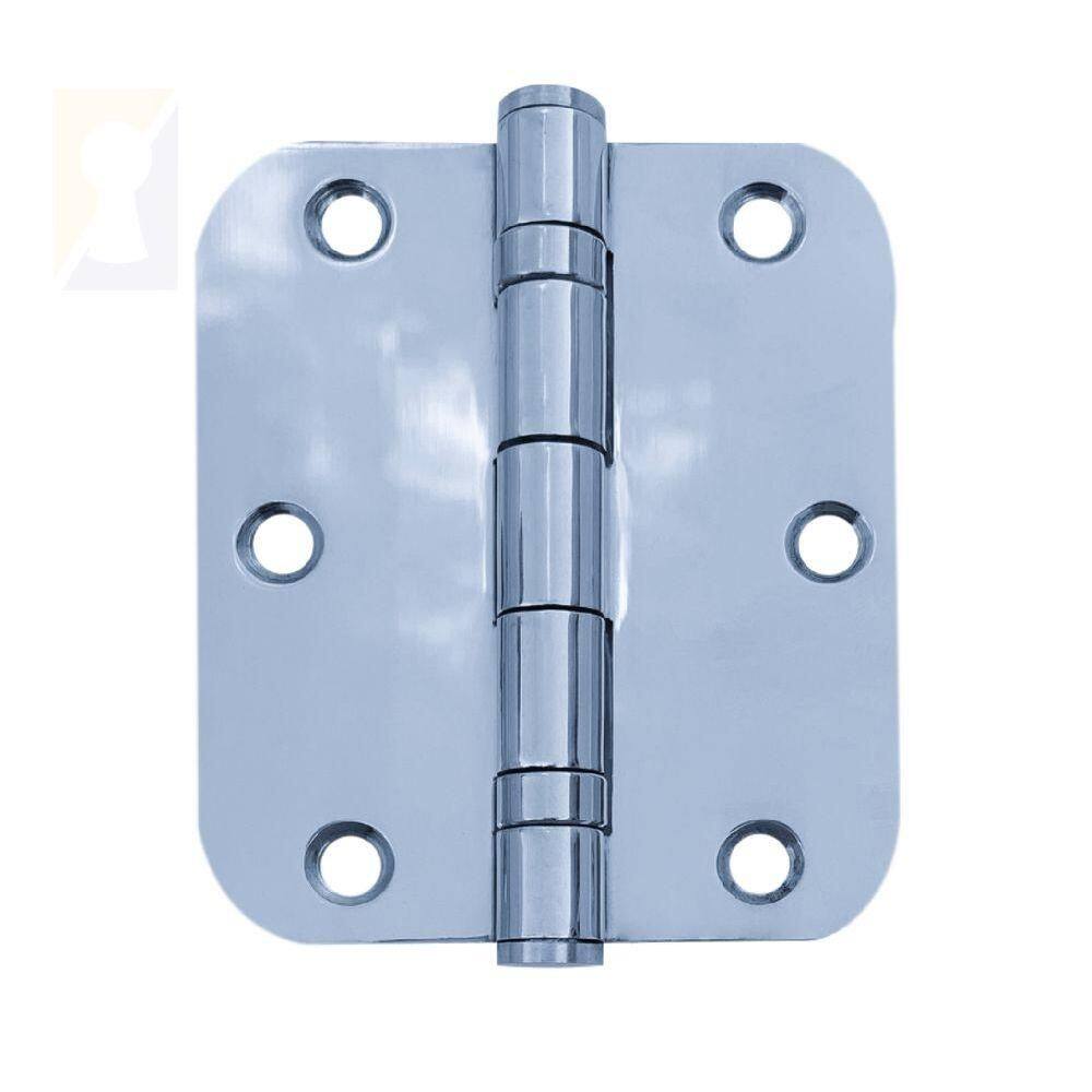 Dobradiça Polida C-redondo Inox Com Rolamento 3 ½ X 3