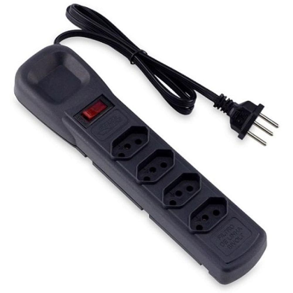 Filtro de linha com 4 tomadas Forceline