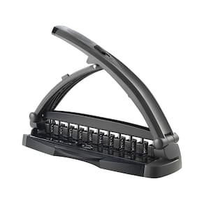 Paper Punch Staples Arc Desktop, capacidade para 8 folhas, preto/cinza