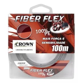 Linha Multifilamento Crown Fiber Flex 8X 0,30Mm 100M