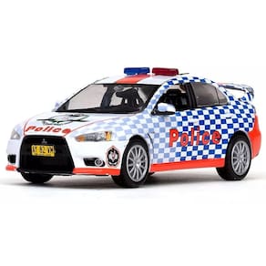 Miniatura Mitsubishi Lancer Evo Policia Australiana 1/43