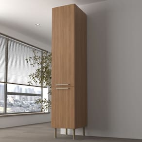 Armário Paneleiro para Cozinha 40cm 2 Portas Freijó CZ3108