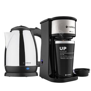 Kit Cafeteira Up To Go e Chaleira Elétrica Inox Prime Cadence