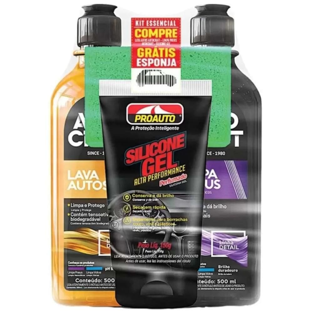 Kit Essencial AutoCraft Limpeza Automotiva ProAuto 2058