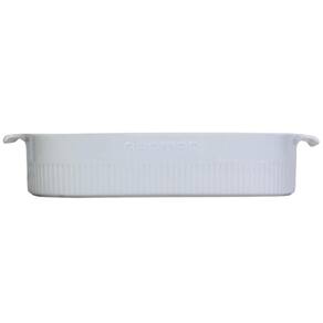 Travessa Retangular Porcelana 30x21cm Assar Servir Germer Branca Mesa Posta