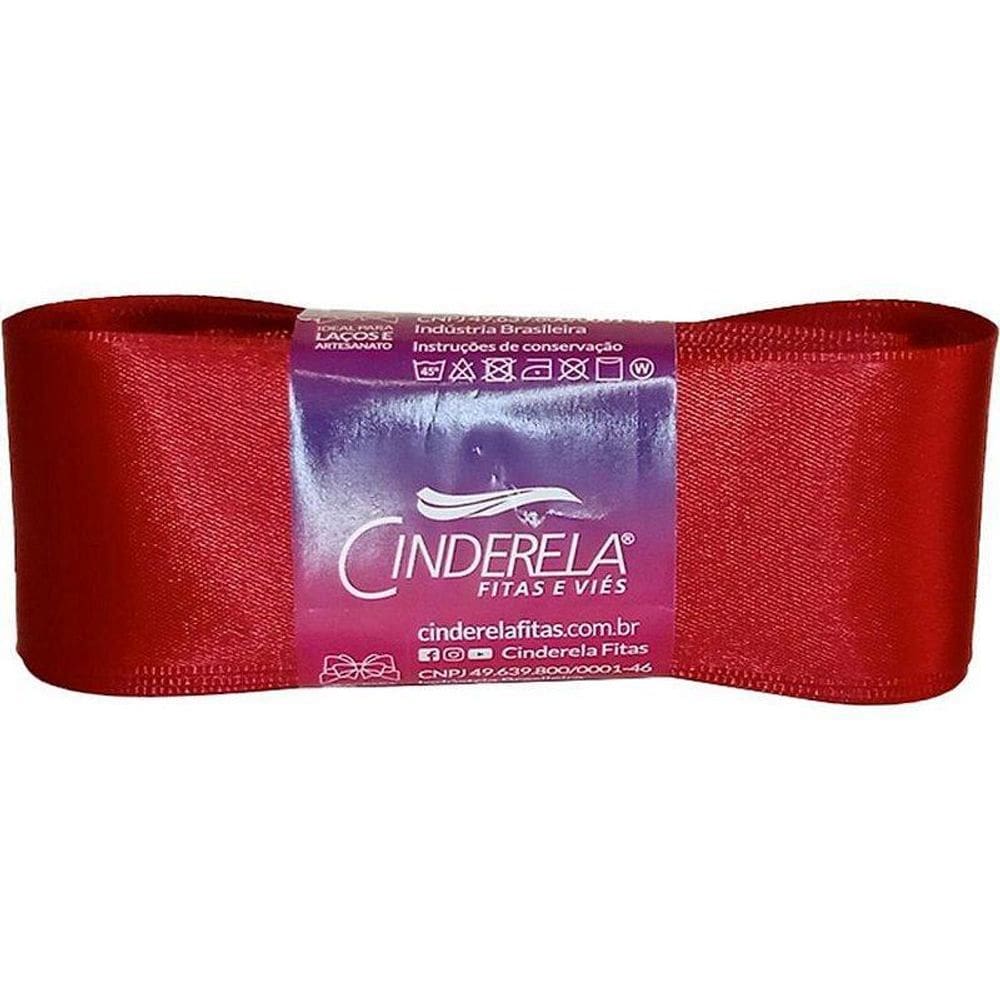 Fita De Cetim 38Mm 10M Vermelho