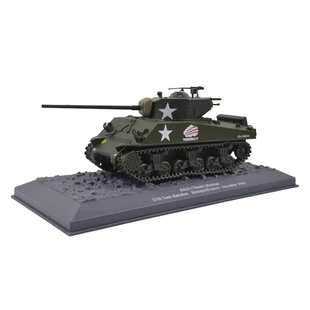 Tanque De Guerra 1944 1/43 US M4A3 Sherman Abrams Battallion