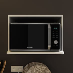 Nicho Aéreo Forno Micro para Cozinha 60cm MDF Branco CZ3319