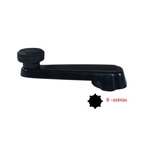 Manivela Reguladora Do Vidro Porta - Plást.preto - 8 Estrias Direita E Esquerda Gm Caminhões Após 90 - D20 Após 90