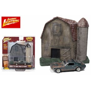Diorama Ford Mustang 1968 1/64 Johnny Lightning Com Celeiro