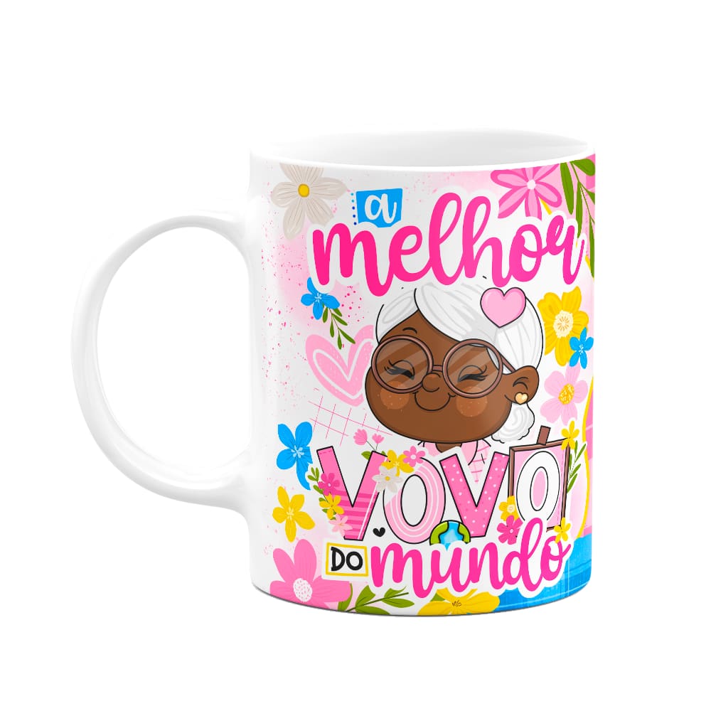 Caneca dos Avós Cartoon - A melhor vovó do mundo - M9