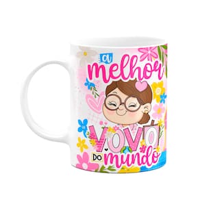 Caneca dos Avós Cartoon - A melhor vovó do mundo - M2