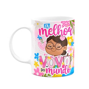 Caneca dos Avós Cartoon - A melhor vovó do mundo - M6