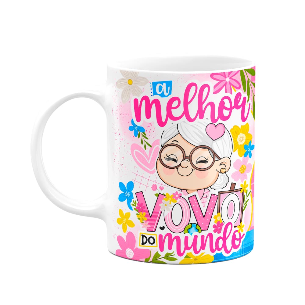Caneca dos Avós Cartoon - A melhor vovó do mundo
