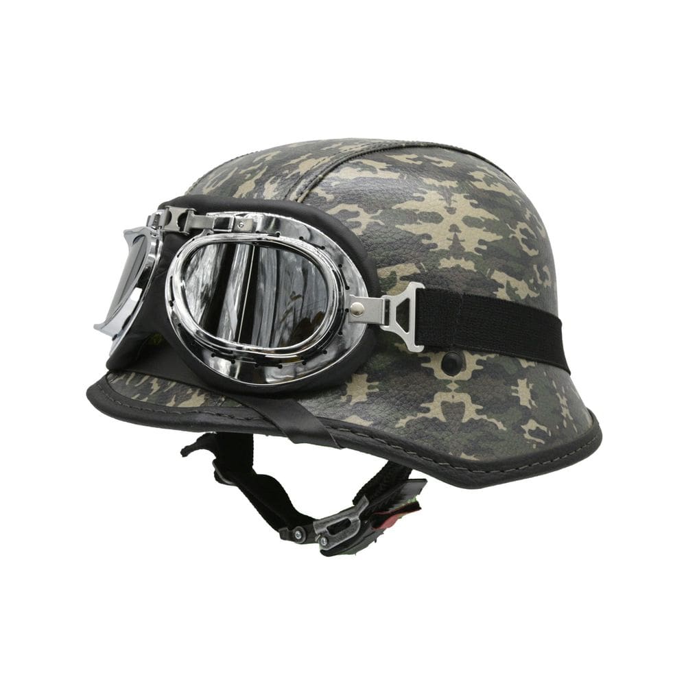 Capacete Br101 Alemão Camuflado Verde Oculos Espelhado G