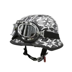 Capacete Br101 Alemão Camuflado Cinza Oculos Espelhado P