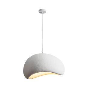 Luminária Pendente Cúpula estilo Japonês cor Branca com 30CM