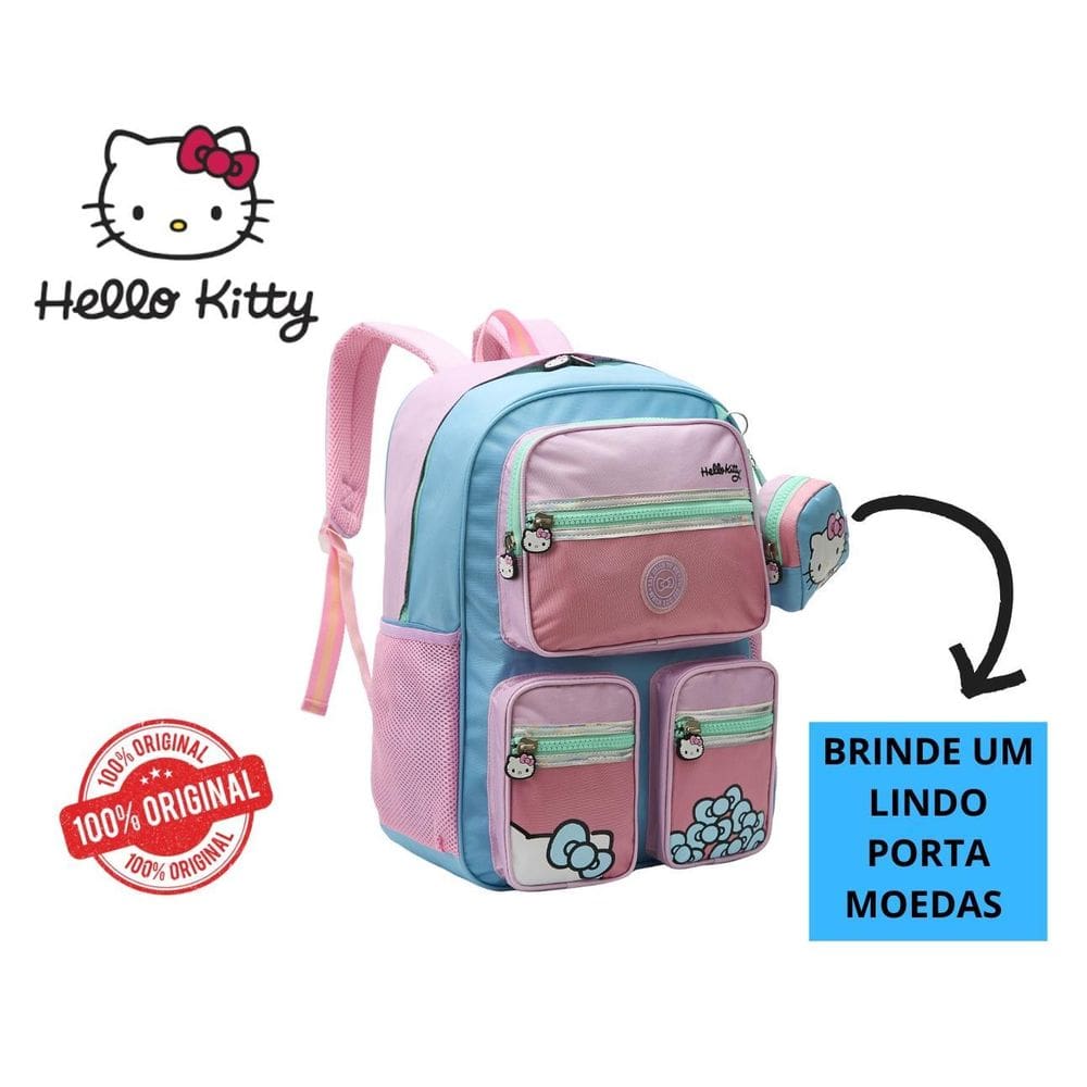 Mochila Infantil De Costas Escolar Adolescente Hello | Casas Bahia
