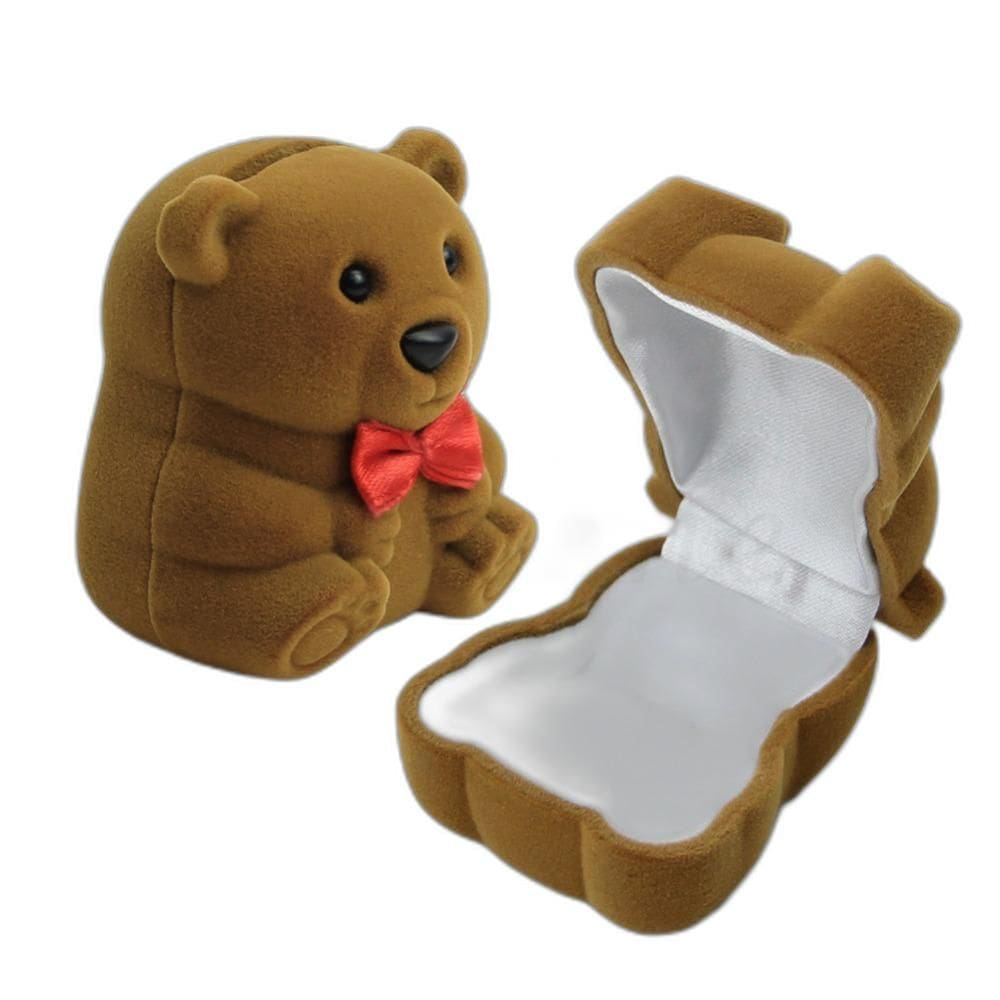 Estojo Em Veludo Urso Médio De Gravata