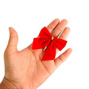 Kit 72 Laços De Tecido Decoração Árvore De Natal Lacinho