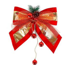 Kit 10 Laço Grande Texturizado Enfeite De Natal Vermelho