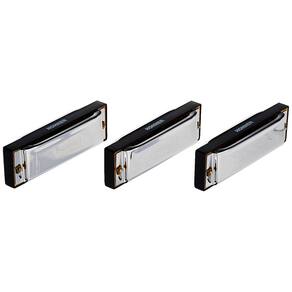 Pacote Harmonica Hohner Bluesband Pro 3P1501BX em G, A e C