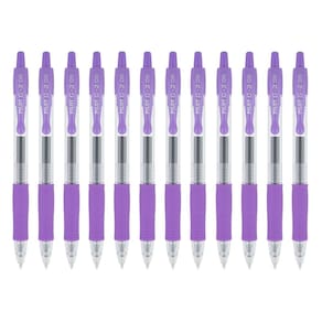 Caneta de gel PILOT G2 retrátil de ponta extra fina roxa 0,5 mm