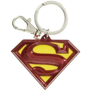 Chaveiro DC com logotipo colorido do Superman vermelho estanho