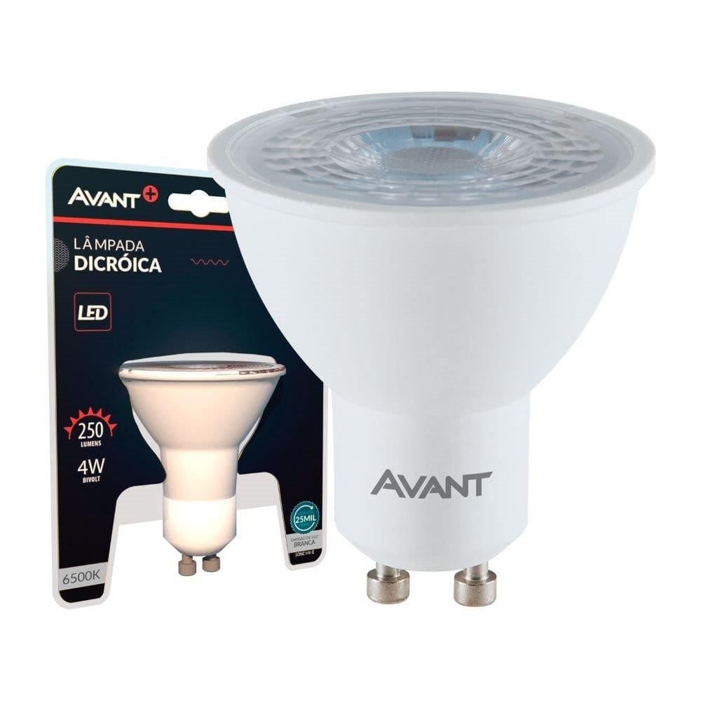 Lâmpada LED Avant Mini Dicroica Deluxe GU10 4W 6,500K Branca