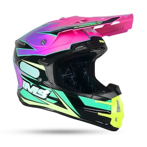 Capacete Ims Evo Pink/Roxo Motocross Trilha Velocross