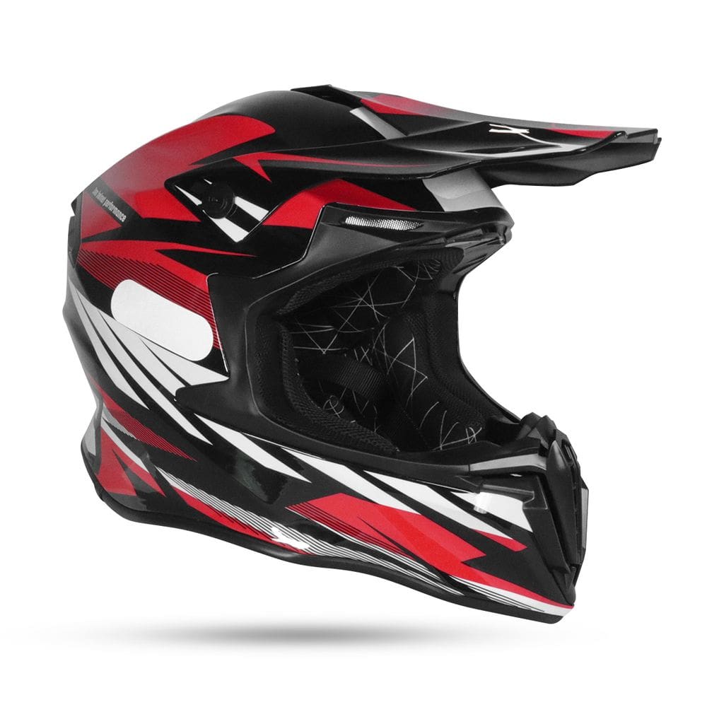 Capacete Ims Revo Preto/Vermelho Trilha Enduro Motocross