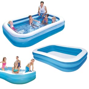 Piscina Inflável Ntk Retangular Grande 778 Litros Resistente Verão