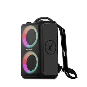 Caixa De Som Amplificada Amvox Aca 600 Bagvox Black 600w Rms, Bluetooth, Equalizador, Usb e Bateria Recarregável Bivolt