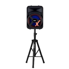 Kit Caixa De Som Amplificada ACA 251 New X 250W RMS Com Suporte Pedestal Altura Ajustável Amvox
