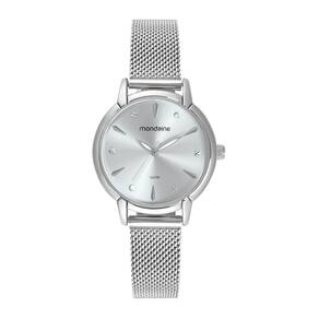 Relógio MONDAINE feminino analógico prata 32703L0MVNE1