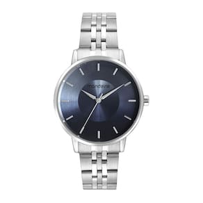 Relógio MONDAINE feminino analógico azul prata 32682L0MVNE6