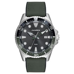 Relógio MONDAINE masculino analógico couro verde 32886G0MVNH2
