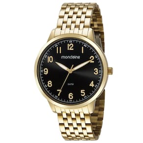 Relógio MONDAINE masculino dourado 99590GPMVDA3