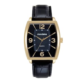 Relógio MONDAINE masculino analógico couro preto 83506GPMVDH2