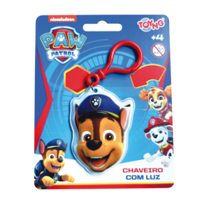 Chaveiro com luz clip on Patrulha Canina - Chase TOYNG