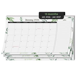 Calendário de mesa S Superfine Printing 2026, ano 11x17