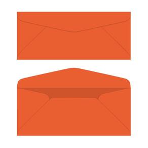 Envelopes para correspondência S Superfine Printing Dark Orange #10, pacote com 50