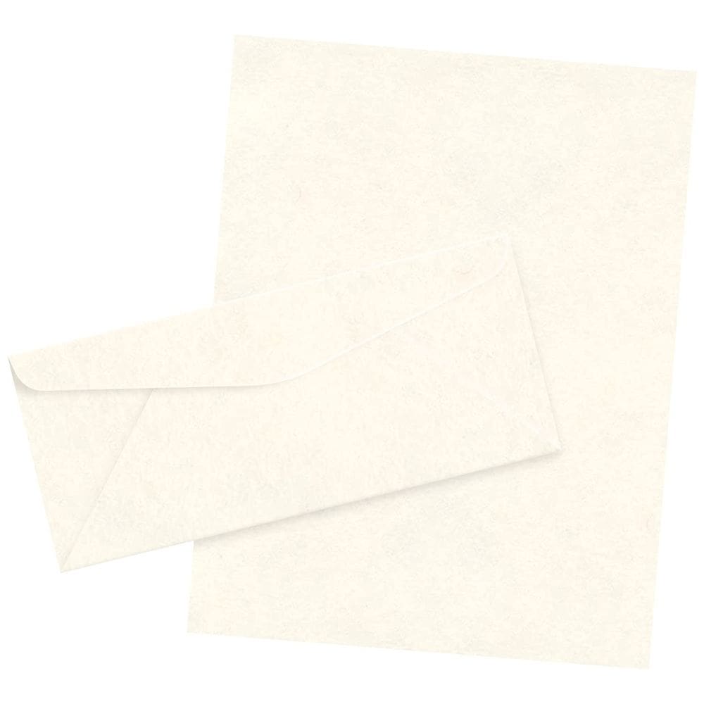 Papel de pergaminho e envelopes de papelaria 8,5x11" | 90 g/m2 | Pacote com 50