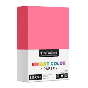 Impressão superfina de papel colorido, tamanho de meia letra, 500 folhas