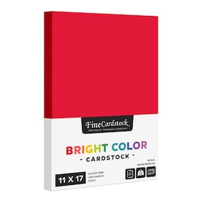 Papel de cartolina S, impressão superfina, vermelho, 176 g/m2, 50 folhas