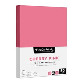 Papel de cartolina S, impressão superfina, rosa cereja, 5x7 polegadas, 199 g/m2