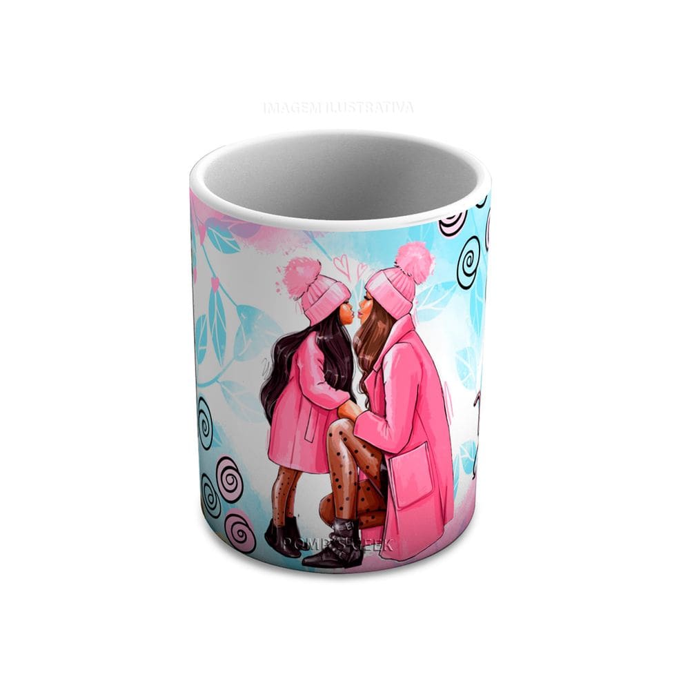 Caneca de Ceramica Mãe de Menina 325 Ml