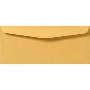 Envelopes regulares #10 Brown Kraft, 4,125 x 24 cm, pacote com 50