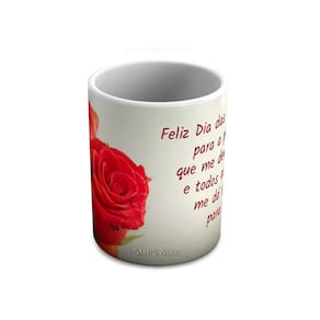 Caneca de Ceramica Feliz dias das Mães 325 Ml