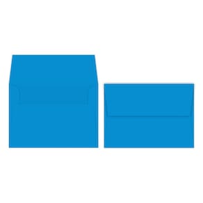 Envelopes S Superfine Printing A7 Bright Blue, pacote com 50